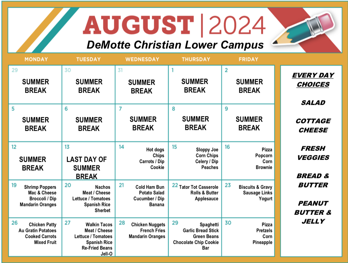 Lunch Demotte Christian School